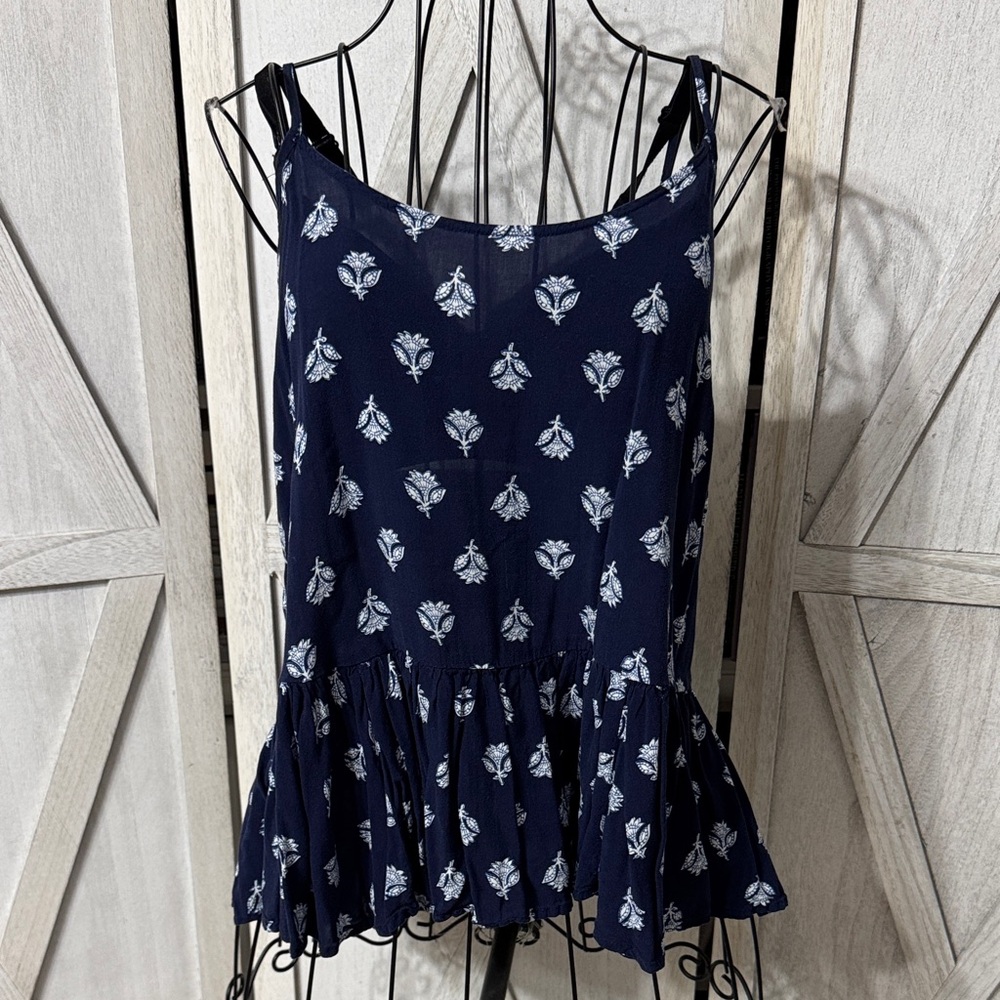 Old Navy Dark Blue Floral Camisole